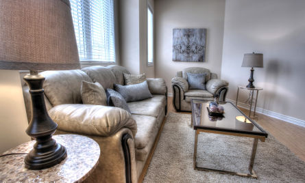 Family room home staging Sage Staging & Redesign Inc